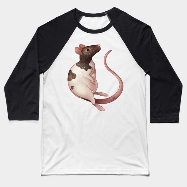Cozy Fancy Rat Baseball T-Shirt by Phoenix Baldwin